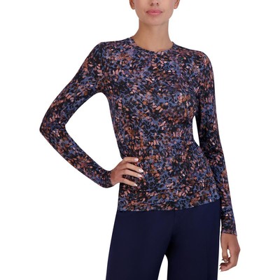 BCBGMAXAZRIA Женский сетчатый пуловер с рюшами и пайетками, верхняя рубашка BHFO 9286