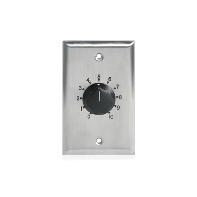 Atlas Sound AT100, 100 Вт, одинарный аттенюатор из нержавеющей стали, 70,7 В, коммерческий аттенюатор