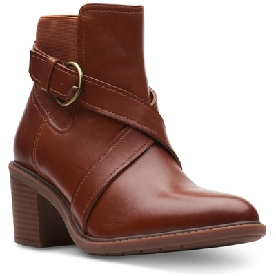 

Коричневые женские ботинки челси Clarks Scene Strap 7 Medium (B,M) BHFO 5033, Коричневый