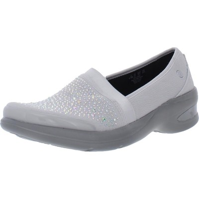 Женские мокасины Bzees Red-Hot Silver с драгоценными камнями, размер 9,5, средний (B, M), BHFO 0591