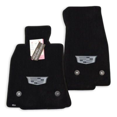 Cadillac XT6 Onyx Radiant Pkg Jet Front Floor Mats - Nice Premium 32oz Upgrade