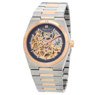 Мужские часы Mathey-Tissot Zeus Skeleton с автоматическим серым циферблатом H118CFRS