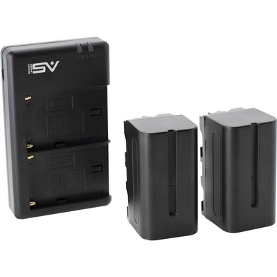 Smith-Victor 2x NP-F750 7,4 В 4400 мАч литий-ионный аккумулятор и двойное зарядное устройство