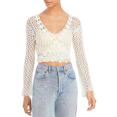 

Женская блузка Tori цвета слоновой кости с завязками спереди и в горошек Line - Dot  BHFO 8849, Цвет слоновой кости