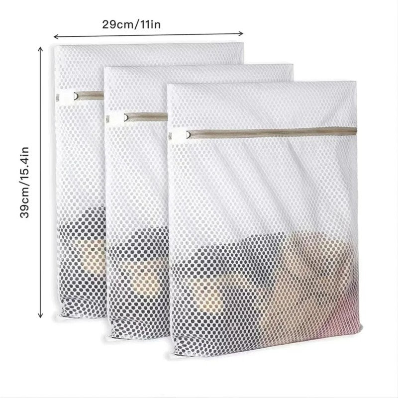 Honeycomb Mesh Laundry Bags for Delicates,Net Fabric Durable and Reusable Delica