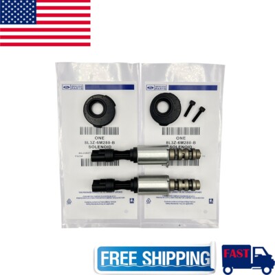 2PCS Genuine Ford Solenoid 8L3Z-6M280-B VCT For 04-10 F-150 Expedition 4.6L 5.4L