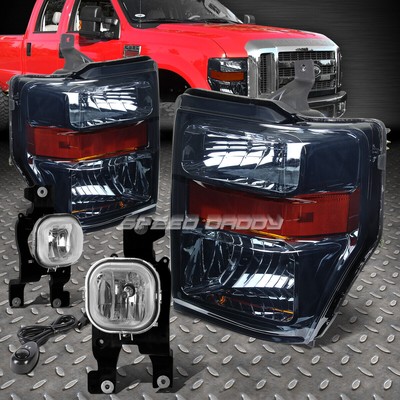 ДЫМЧАТАЯ ФАРА + ЯНТАРНЫЙ ПОВОРОТНИК + ХРОМИРОВАННАЯ ПРОТИВОТУМАННАЯ ФАРА + ВЫКЛЮЧАТЕЛЬ ДЛЯ 08-10 SUPERDUTY