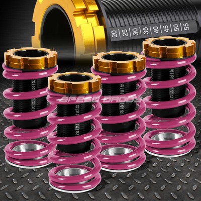 ДЛЯ 88-00 CIVIC EG EK/DC ПОНИЖАЮЩАЯ ПОДВЕСКА С ЧЕРНОЙ ШКАЛОЙ, СПИРАЛЬНАЯ ПОДВЕСКА С ФИОЛЕТОВОЙ ПРУЖИНОЙ