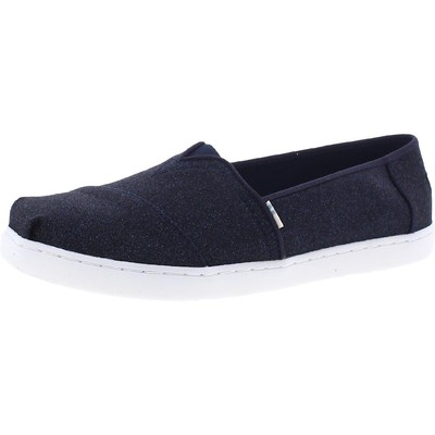 

Toms Girls Alpargata Кроссовки без шнуровки с парусиновой подкладкой BHFO 7559, Midnight sparkle glitter, Alpargata