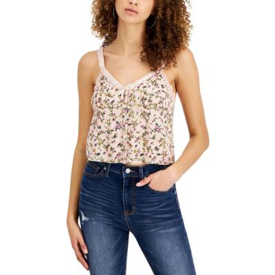 

Just Polly Womens Floral Tie Font Укороченная майка Juniors BHFO 6426