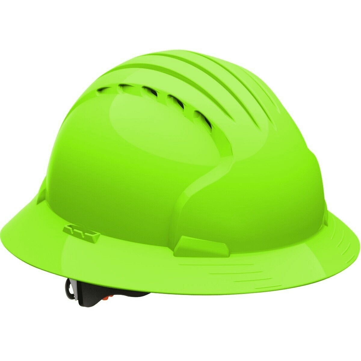 lime green full brim hard hat