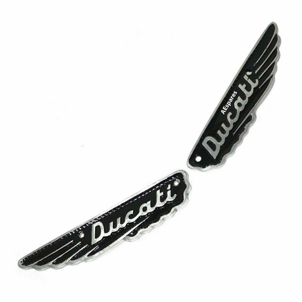 For Ducati Scrambler Petrol Gas Fuel Tank Badge Motiv Emblem Set Alloy BLACK 