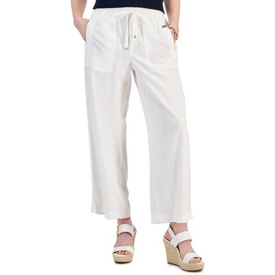 Женские белые удобные брюки-карго на завязках Tommy Hilfiger Petites P/S BHFO 2321
