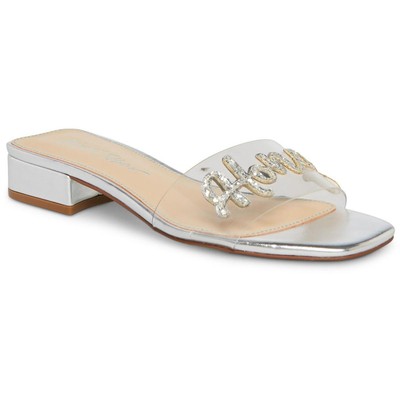 

Женские сандалии без шнуровки Betsey Johnson с металлизированным логотипом Basil BHFO 1322, Серебряный, Basil