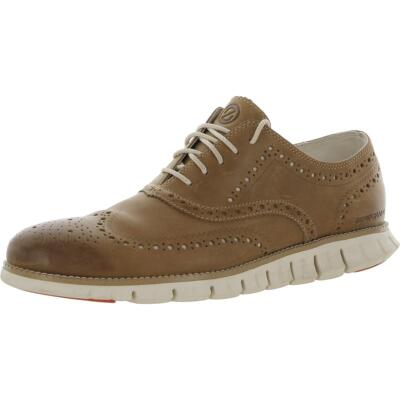 ZeroGrand Cole Haan Мужские коричневые кожаные оксфорды 12 Medium (D) BHFO 8917