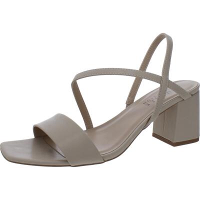 Journee Collection Womens Beige Block Heels Shoes 9.5 Medium (B,M) BHFO 3196