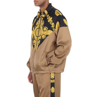 Pre-owned Versace Men's Baroque Print Technical Track Jacket In Multicolor