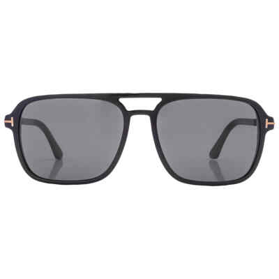 Pre-owned Tom Ford Crosby Smoke Pilot Men's Sunglasses Ft0910 01a 59 Ft0910 01a 59 In Gray
