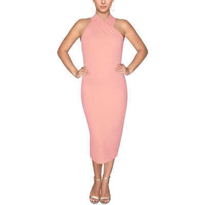 Женское розовое вечернее платье-футляр миди на бретельках Rachel Roy M BHFO 2606