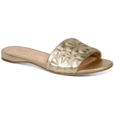 Женские босоножки Kate Spade New York Emmie Mid Gold Slide 9.5 среднего размера (B, M) 9850