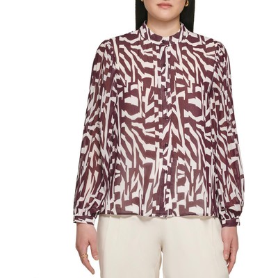 

Женская фиолетовая блузка на пуговицах с принтом Calvin Klein, рубашка  BHFO 2442, Aubergine multi