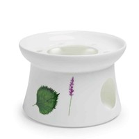 TeaLogic Prima Vera Stövchen - Kräuterblatt - Fine Bone China Porzellan