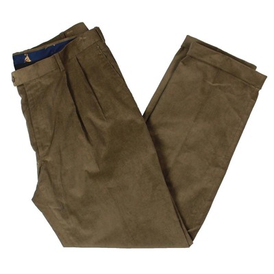 Lauren Ralph Lauren Мужские коричневые повседневные вельветовые брюки в складку 40/29 BHFO 7959