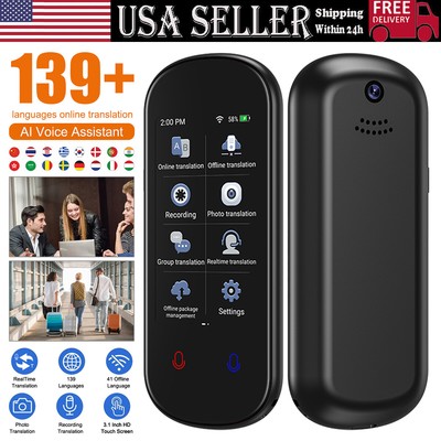 Bluetooth Intelligent speech translator 139 languages 1200mAh 3.1 inches Support