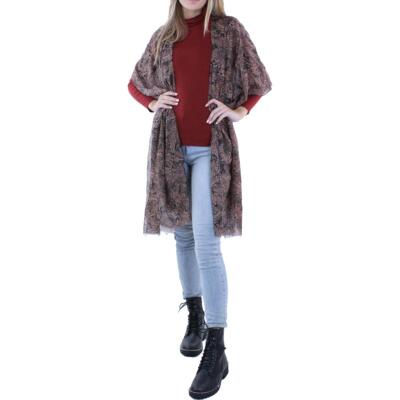 Vero Moda Womens Brown Printed Open Front Poncho Top Jacket O/S BHFO 9387