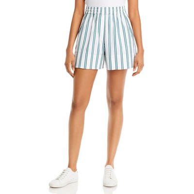 

Женские повседневные мини-шорты в полоску со складками 3.1 Phillip Lim BHFO 6985, White/fern, P2215443YPS