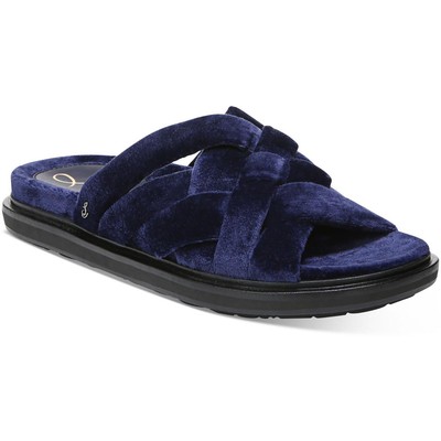 

Sam Edelman Womens Vaugn Strappy Slip On Summer Slide Sandals Shoes BHFO 3804, Grape velvet, Vaugn