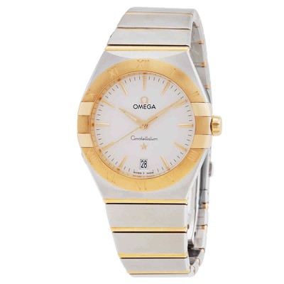 Женские часы Omega Constellation с кварцевым серебряным циферблатом 13120366002002