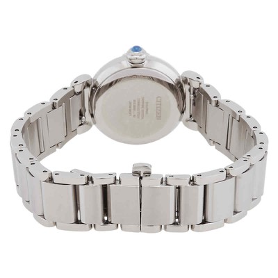 Pre-owned Citizen L Mae White Mop Dial Ladies Watch Em1130-83d