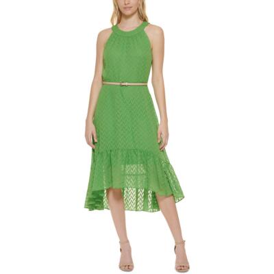 

Женское зеленое текстурированное платье миди с лямкой на шее Tommy Hilfiger  BHFO 1224, New leaf