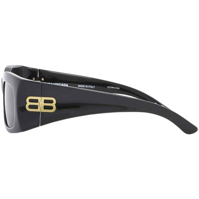 BALENCIAGA BALENCIAGA BB0291S-001 BLACK BLACK GREY SUNGLASSES