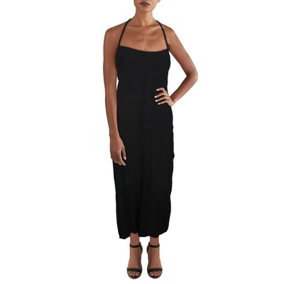 

Женское черное платье макси на тонких бретельках Boho Me  BHFO 5053, Черный