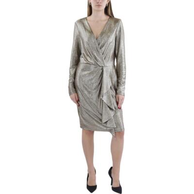 Lauren Ralph Lauren Womens V Neck Knee Length Cocktail And Party Dress BHFO 6159