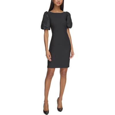 Karl Lagerfeld Paris Womens Black Mixed Media Mini Sheath Dress 2 BHFO 5735