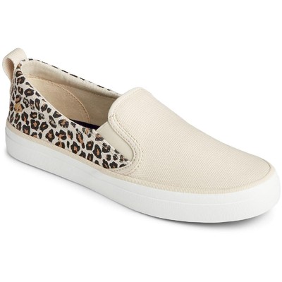 

Женские лоферы на плоской подошве Sperry Crest Twin Tan Canvas Loafers 9 Medium (B,M) BHFO 4436, Animal tan, Crest Twin