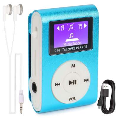 MP3 Player Support Micro SD TF Card Portable Mini With Clip-on Stereo LCD Screen
