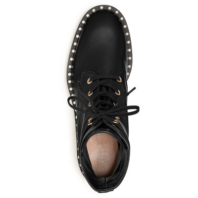 Pre-owned Stuart Weitzman Womens Sondra Leather Combat & Lace-up Boots Shoes Bhfo 9385 In Black