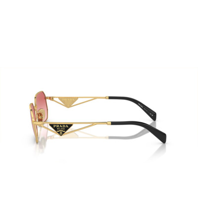 Pre-owned Prada Sunglasses Pra51s 5ak40c 58mm Gold / Pink Gradient Red Lens