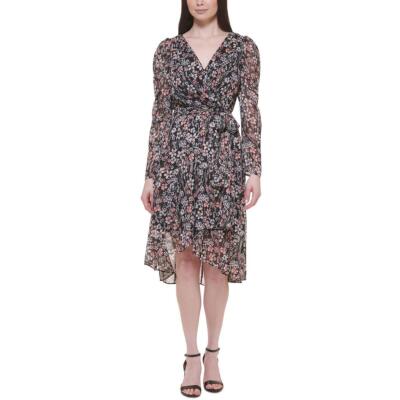 Женское приталенное платье-клеш длиной до колена с цветочным принтом от Tommy Hilfiger BHFO 6592