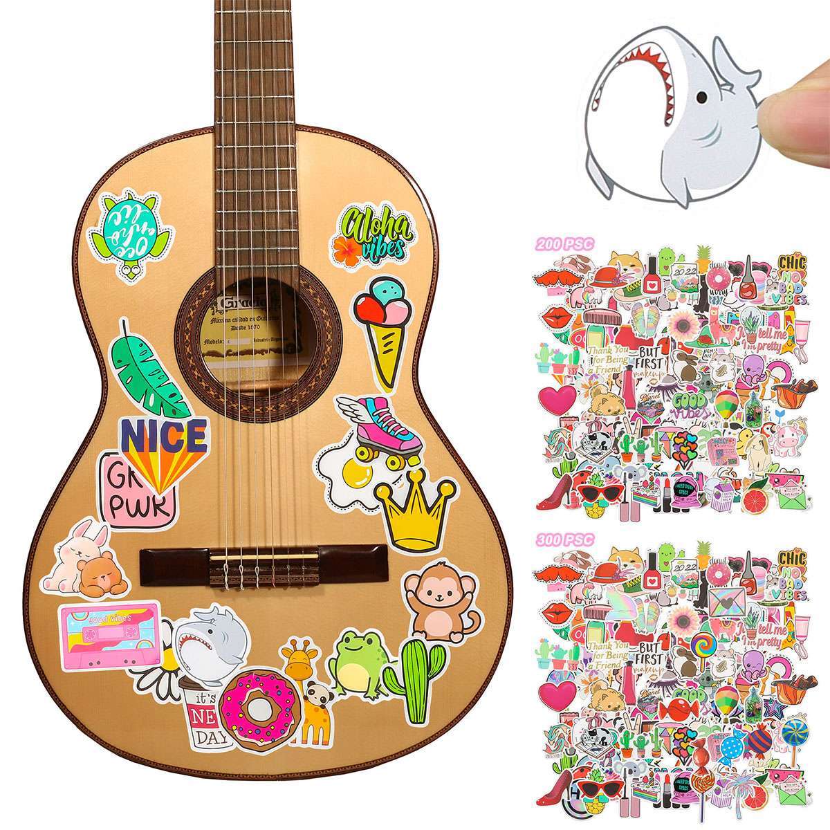 S For Water Bottles Laptop Luggage Guitar