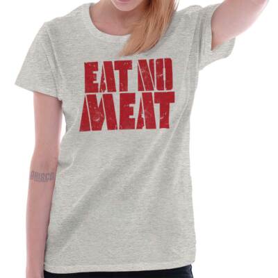 Eat No Anti Meat Vegan Vegetarian Farm Gift Graphic T Shirts for Women T-Shirts
