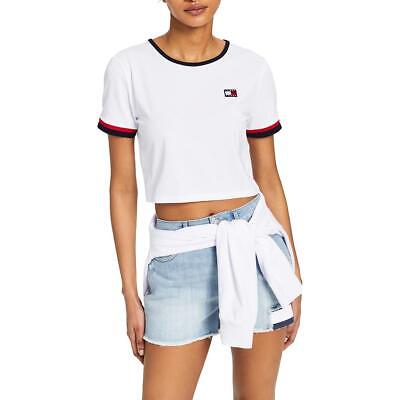 

Женская укороченная повседневная футболка с нашивкой-флагом Tommy Jeans BHFO 0744
