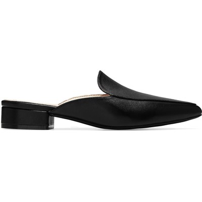 Женские шлепанцы Cole Haan Piper из черной кожи, 6 средних размеров (B,M), BHFO 3707