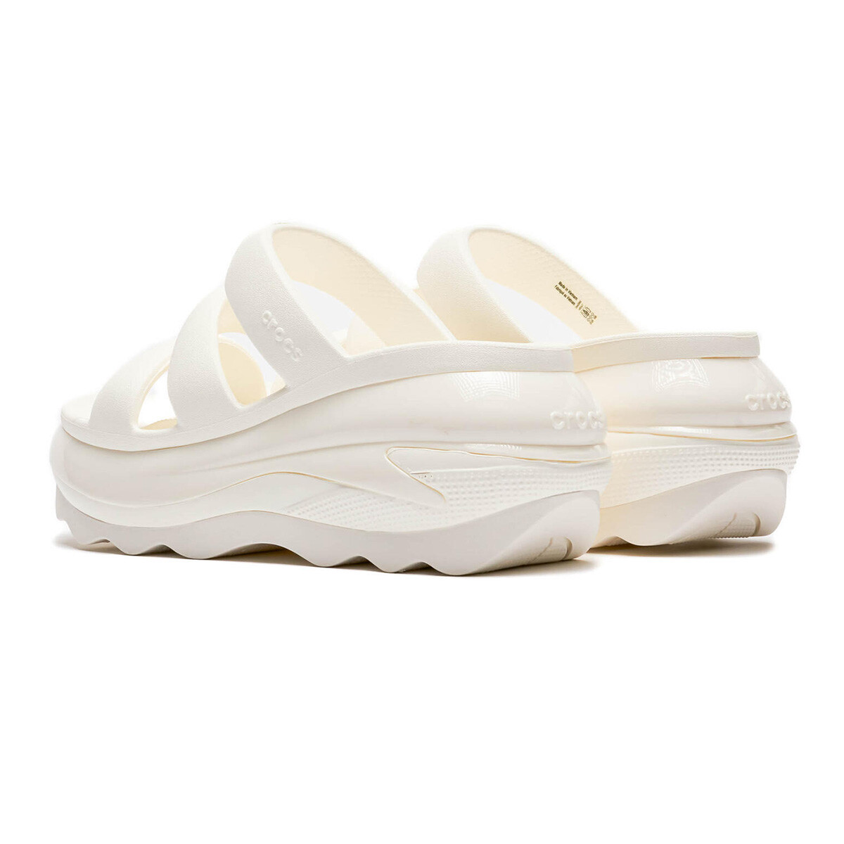 New Womens CROCS MEGA CRUSH TRIPLE STRAP 209842-0WV CHALK