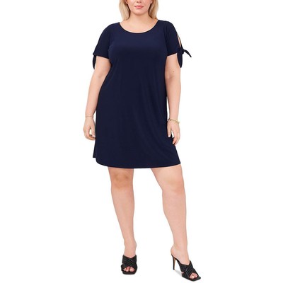 

Женское мини-платье прямого кроя с разрезом рукава MSK Womens Scuba Plus BHFO 1128, Jb navy