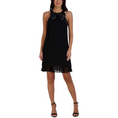 

Женское мини-платье для коктейлей и вечеринок Signature By Robbie Bee Petites BHFO 2657, Черный